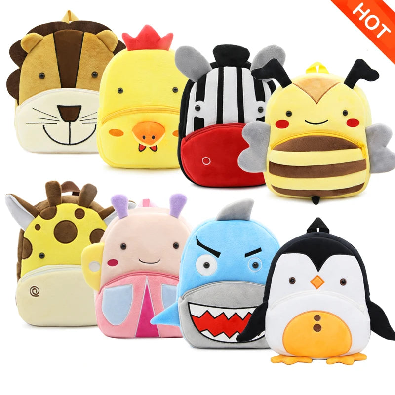 Mochila de pelúcia para crianças